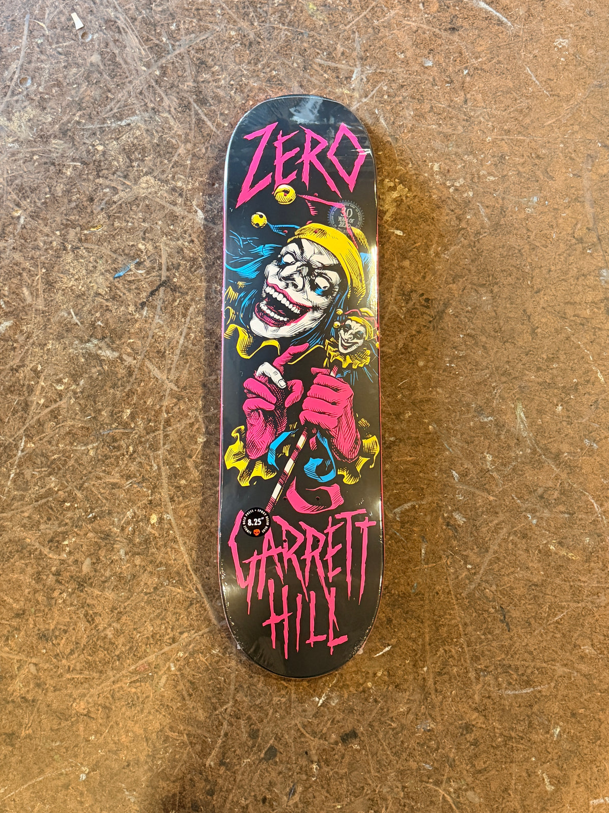 Zero Skateboards 30 Year Black Light Hill Deck 8.25