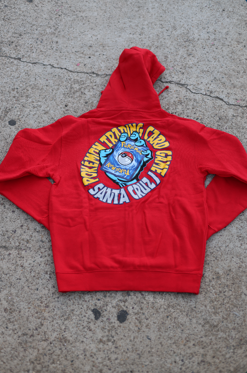 Pokémon TCG Hand Zip Hooded Heavyweight Sweatshirt Red
