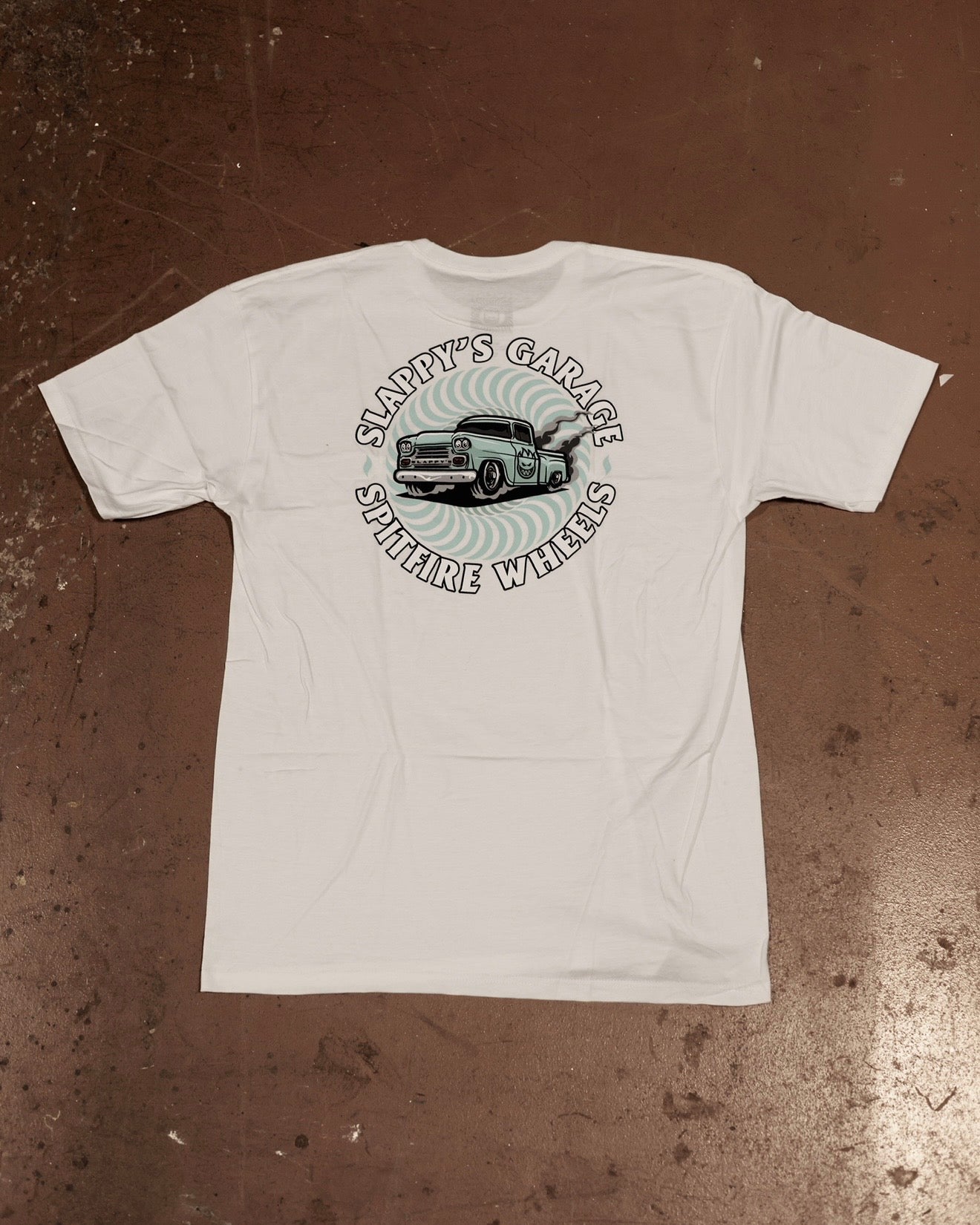 Spitfire X Slappys Garage Chevy Tee White