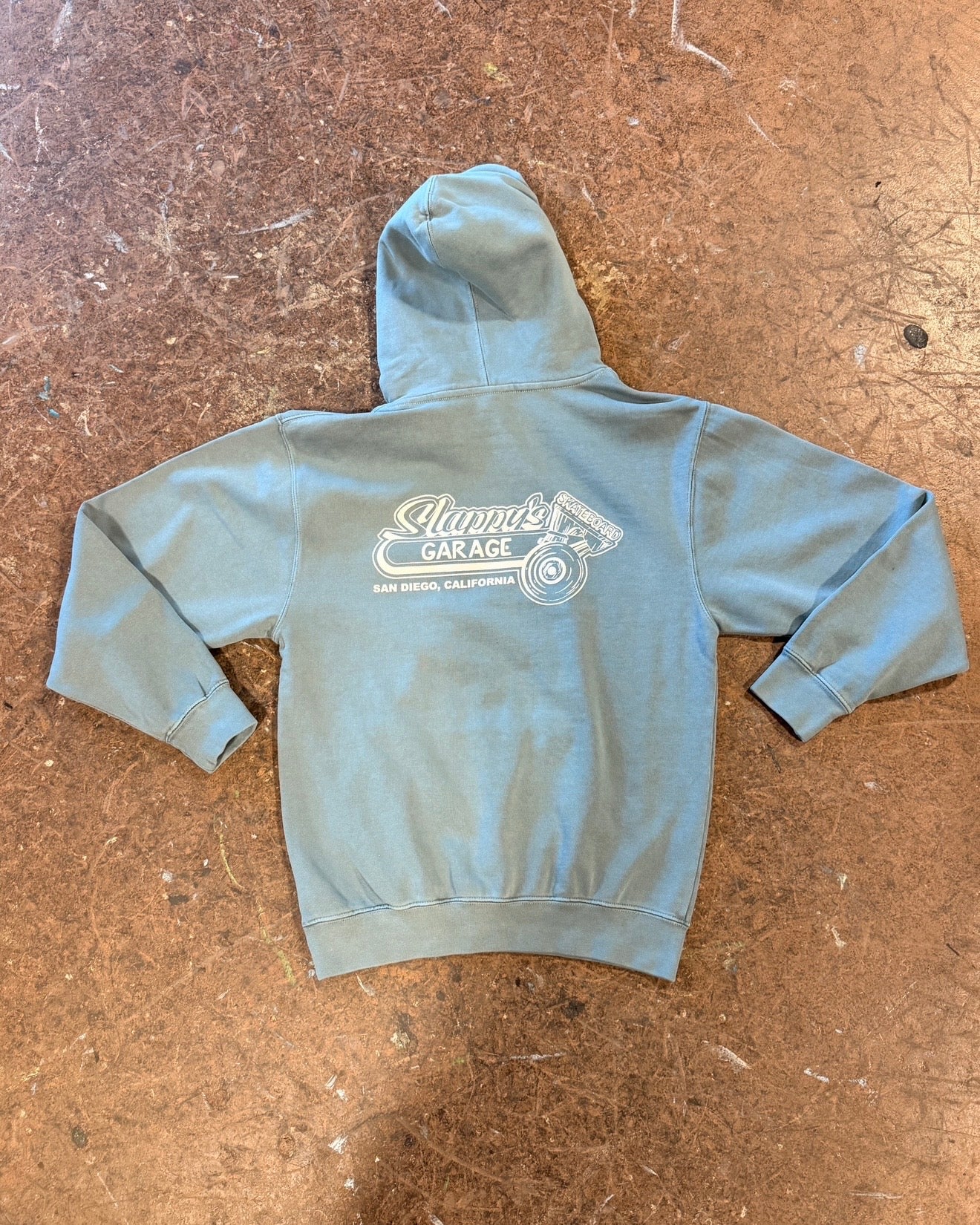 OG Truck and Wheel Dusty Blue Hoodie