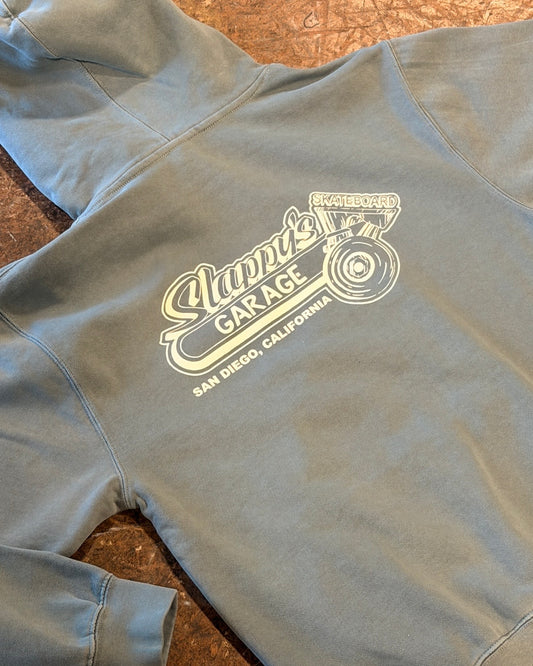 OG Truck and Wheel Dusty Blue Hoodie