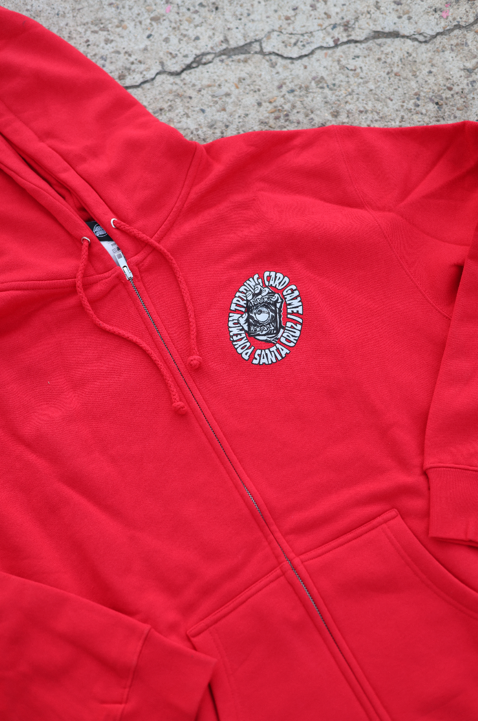 Pokémon TCG Hand Zip Hooded Heavyweight Sweatshirt Red