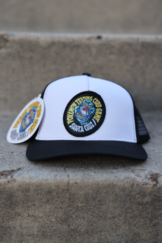 Pokémon TCG Hand Mesh Trucker Structured Hat White/Black OS Youth